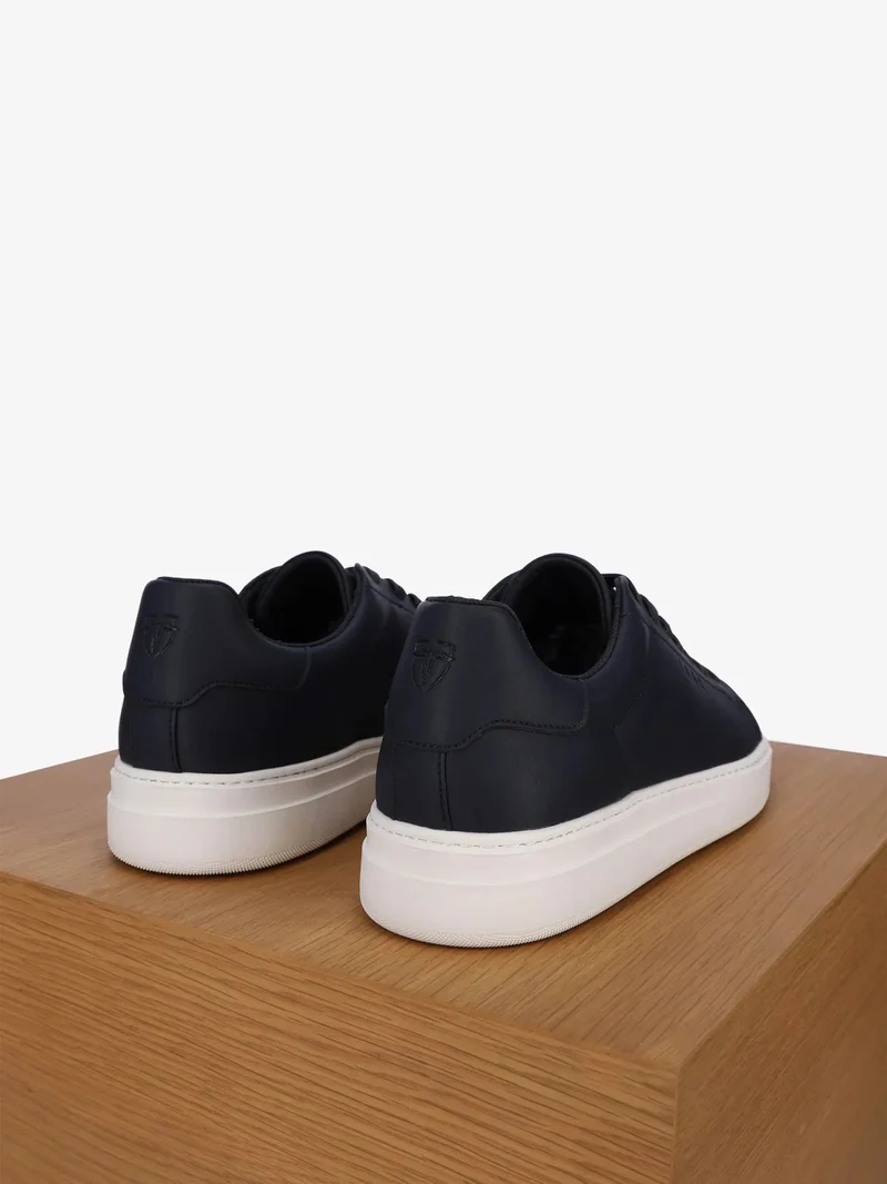 Basket en cuir marine