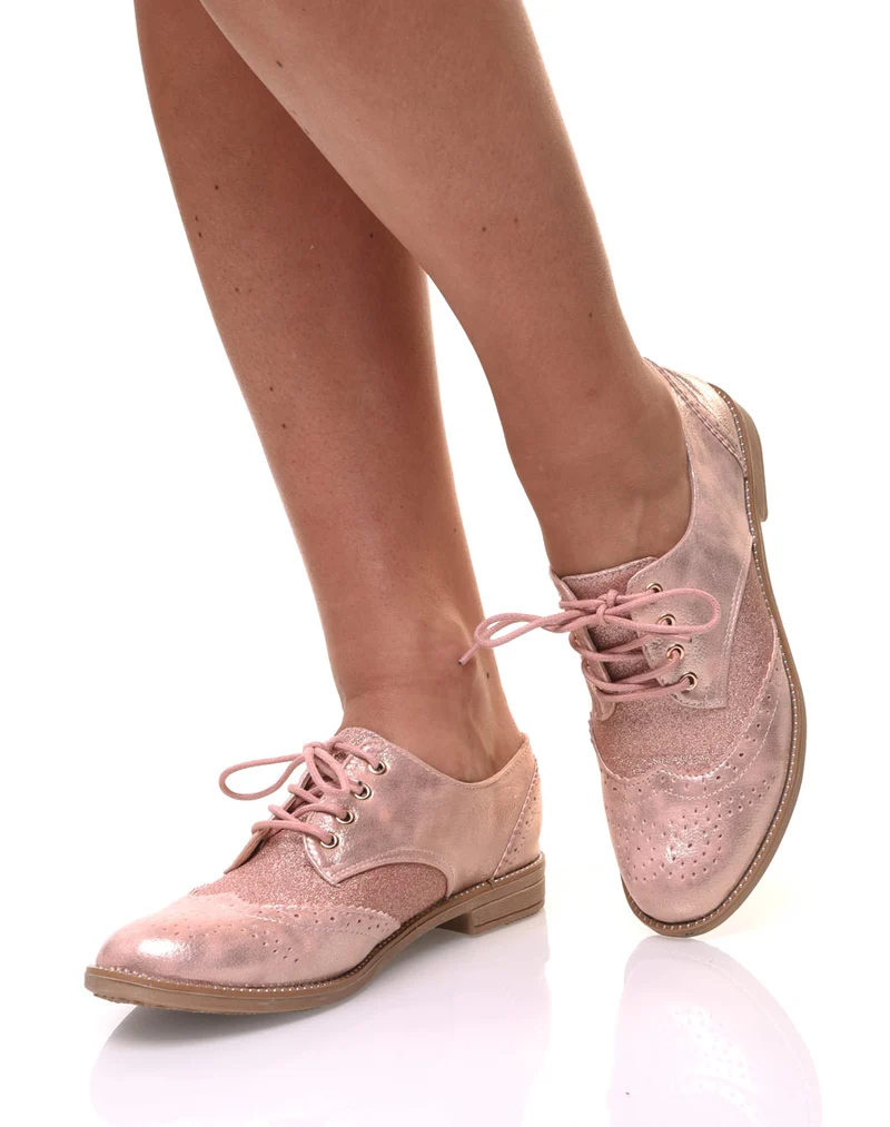 Derbies classique bi matières champagne