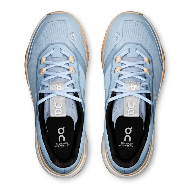The Roger Advantage Pro Chaussure Terre Battue Femmes-Bleu Clair,Abricot