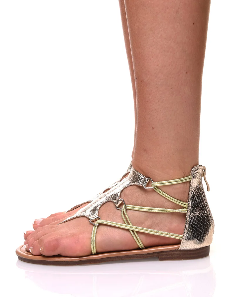 Nu-pieds or effets croco