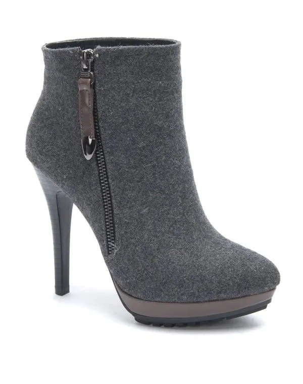 Chaussure femme Sinly: Botte à talon gris