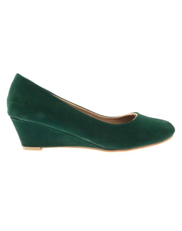 Chaussures femme Style Shoes: escarpins compensés vert