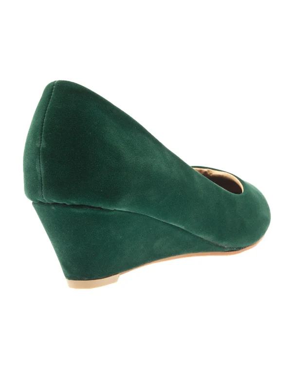 Chaussures femme Style Shoes: escarpins compensés vert