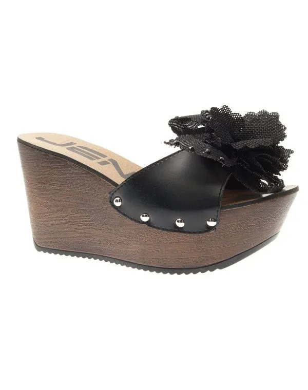 Chaussures femme Jennika: Sabots ouverts noirs