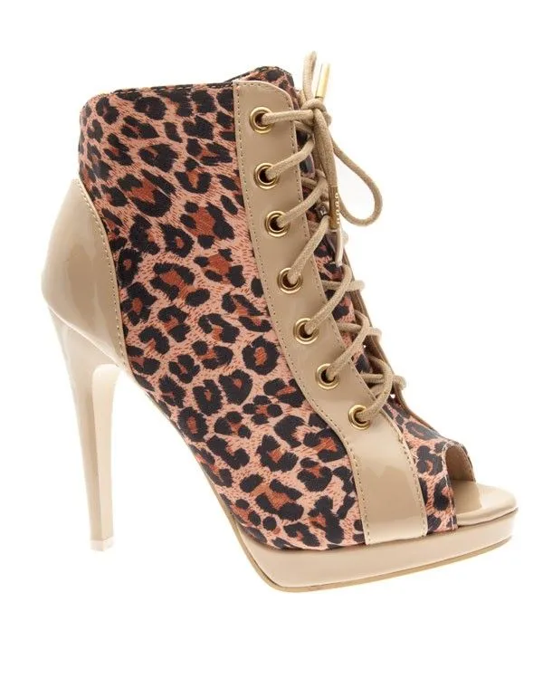 Chaussures femme Raxmax: Talons ouverts léopard